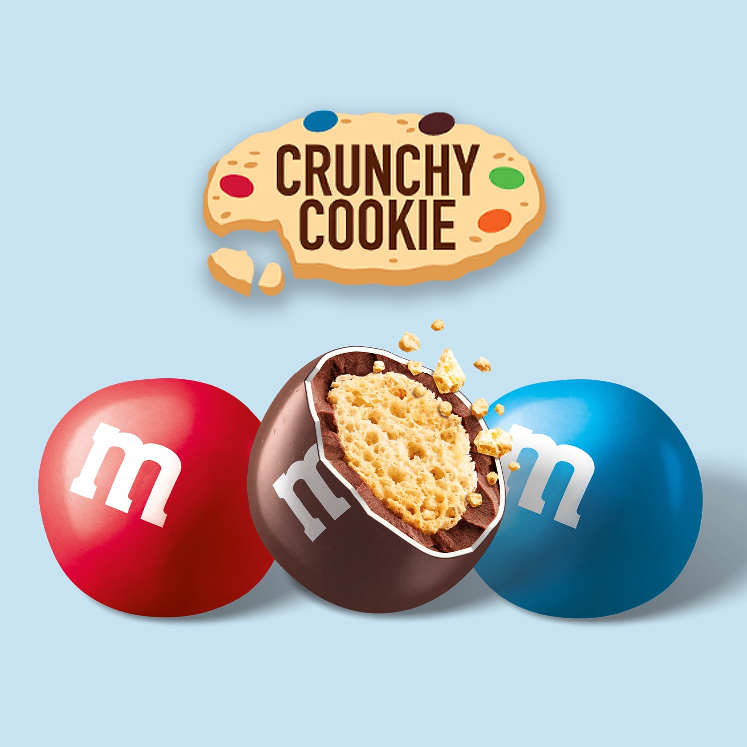 M&M’s Crunchy Cookie Milk Chocolate Candy, Sharing Size – 7.4 oz Bag