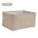 thumbnail image 5 of Cesta de almacenamiento plegable portátil de algodón y lino, caja de almacenamiento de tela cosmética, cesta de almacenamiento a prueba de polvo, 5 of 5