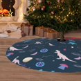 thumbnail image 6 of Rateoe Space Dinosaur Print Christmas Tree Skirt 36" for Xmas Holiday New Year Party Circle Tree Mat Ornaments Decoration, 6 of 7