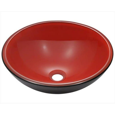 - 606 Black&Red Double Layer Glass Vessel Sink
