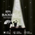 thumbnail image 5 of Blackout Curtains for Bedroom with White Sheer Layered | 39"W x 51"L Multicolor Polyester Bedroom Curtain Panel for Bedroom Living room | Curtains Pack of 2 with Metal Grommets, 5 of 9