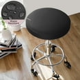thumbnail image 5 of Mlkoz Home Decor Clearance, Solid Color Elastic Milk Silk Round Stool Cover Bar Lift Chair Cover Upgrade Your Space Soft Elastic Versatile, Birthday Gifts, 5 of 6