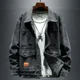 thumbnail image 4 of Abrigos vaqueros para hombre, ligeros, de invierno, de gran tamaño, con botones, chaqueta vaquera para hombre, otoño, entrega rápida, ropa Y2k, alta calidad, nueva en Cowboy Rock, 4 of 5