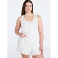 thumbnail image 2 of Joyspun Women’s Pointelle Knit Tank Top and Shorts Pajama Set, 2-Piece, Sizes XS-3X, 2 of 6