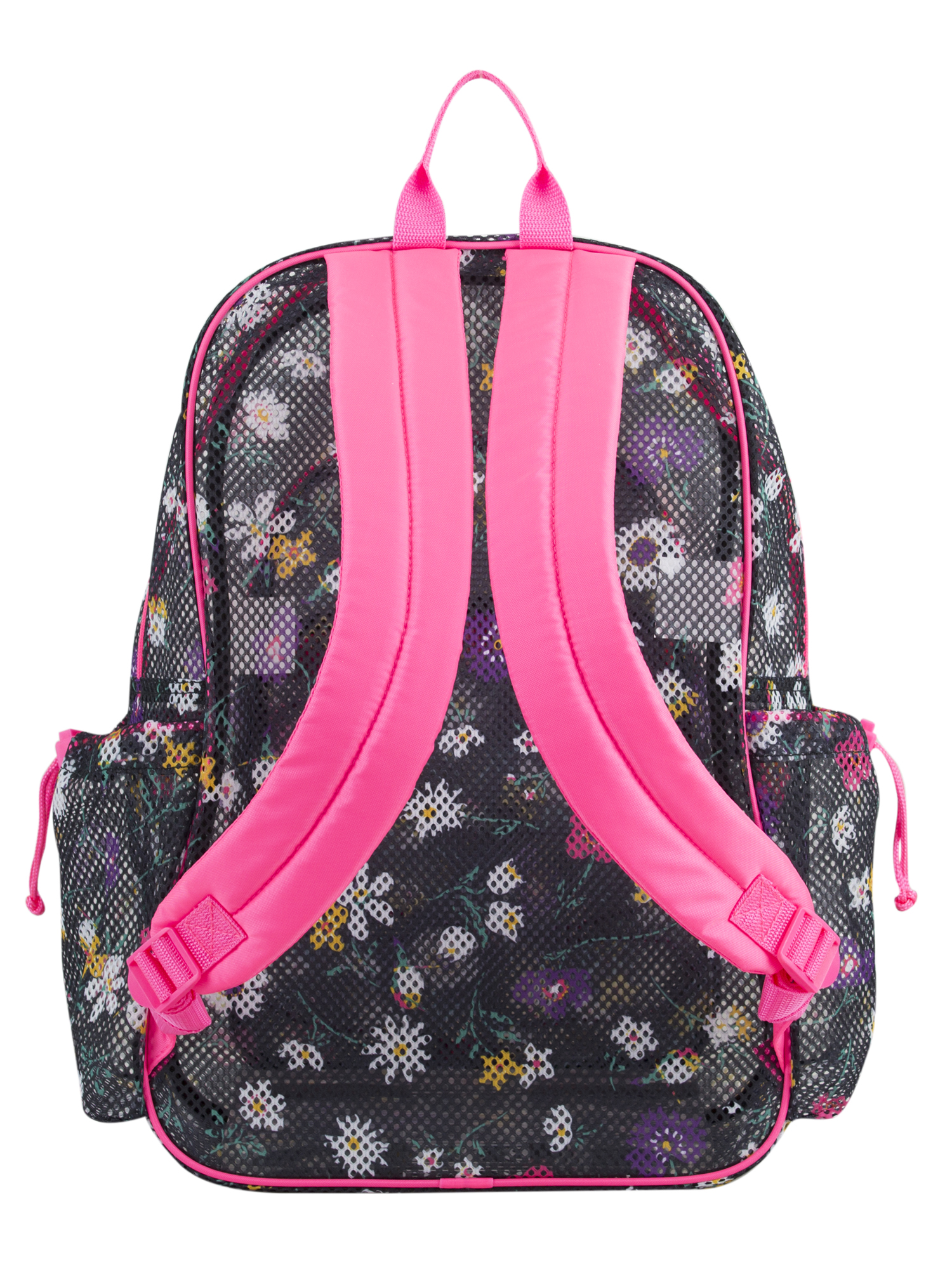 Eastsport Unisex Large Mesh Backpack with Bungee, Ditsy Floral Bird