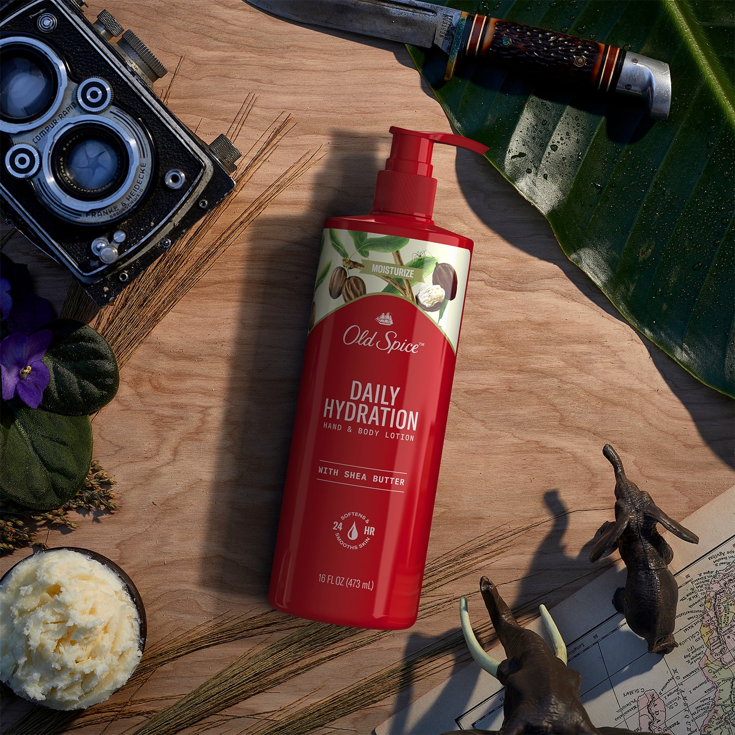 Old Spice Daily Hydration Hand & Body Lotion for Men with Shea Butter, 16.0 fl oz