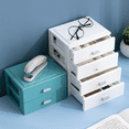 thumbnail image 1 of Caja de almacenamiento de escritorio, tipo cajón pequeño, para joyas, papelería, cinta, objetos pequeños, guantera, minicaja de almacenamiento de escritorio, 1 of 5