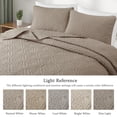 thumbnail image 7 of Exclusivo Mezcla Twin Quilt Bedding Set, Lightweight Soft Bedspreads Coverlets with 1 Pillow Sham, Modern Taupe Quilts Twin XL Size for All Seasons, 7 of 7