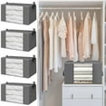thumbnail image 1 of jiacuix Rangement & Organisation Boîte de Garde-Robe 90L Gain de Place Ensemble de 4 avec Fermeture Éclair, Boîte de Garde-Robe Pliable, Garde-Robe, Vêtements, Couvertures, Conteneur de Draps Boîte à Chandail, 1 of 9