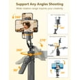 thumbnail image 4 of SelfieShow 64'' Auto Face Tracking Tripod 360 Rotation with Stand,Handheld Stabilization, Aluminum Selfie Stick Phone Tripod with Remote & Phone Holder Compatible with iPhone, Android, Camera, GoPro, 4 of 11