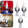 thumbnail image 3 of Muñeco Peluche Navideño Sin Rostro Hecho A Mano Del Color Blanco 3 Uds., 3 of 4