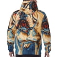 thumbnail image 7 of Lsque Patriotic Bulldog Welcome Pattern Casual Men's Hoodie,Hooded Sweatshirt with Kangaroo Pocket,Pullover Hoodie-Large, 7 of 7