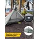 thumbnail image 5 of Tienda de campaña LANSHAN, ultraligera, impermeable para 3 estaciones, para 1 persona, gris, 5 of 7