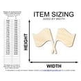 thumbnail image 2 of Unfinished Crossed Flags Shape | DIY Craft Cutout | up to 46" DIY 12" / 3/4", 2 of 3