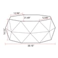 thumbnail image 7 of Round Coffee Table, Cocktail Table Leisure Tea Table with Three-dimensional Embossed Pattern, 38" American Retro Wooden End Table with MDF Base for Living Room Bedroom, Easy to Assemble, Natural, 7 of 7