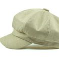 thumbnail image 4 of CoCopeaunts Newsboy Cap Cotton Linen Beret Hats for Women Summer Vintage Solid Octagonal Cap Ladies Baker Boy Artist Cap, 4 of 7