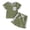 Green, variant on WOLLED 2PCS Baby Boys Summer Outfits Newborn Girls Short Sleeve T-Shirt Tops Elastic Shorts Set 0-3Y Infant Patchwork T Shirt Tops and Shorts