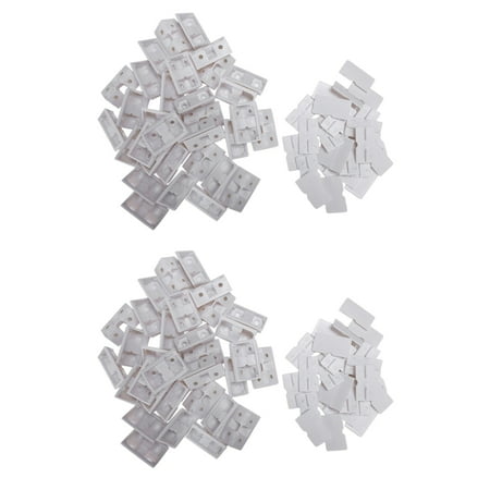 

60Pcs Shelf Cabinet Plastic Corner Braces Angle Brackets White
