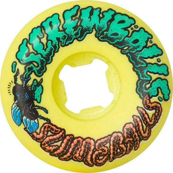 Slime Balls Skateboard Wheels 54mm Screw Balls Speed Balls 99A Yellow