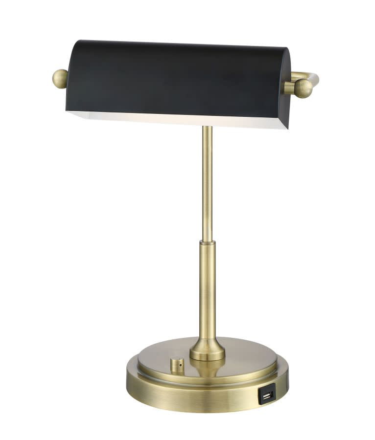 Lite Source Colinton Antique Brass Metal Desk Lamp 