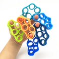 thumbnail image 3 of Orange Silicone Finger Training Puller Mouse Hand Finger Exercise Trainer Small Five Finger Fitness Puller-Finger Stretching Exerciser Fi,11LB, 3 of 5
