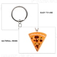 thumbnail image 4 of Pawsdot 12 Pcs Pizza Shape Keychains Resin Key Organizer for Kids Orange, 4 of 6