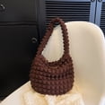 thumbnail image 4 of Bolso De Hombro Bolso De Mujer 2023 Bolso Plisado Hobo Suave Acolchado Puff Niñas Monedero (Café), 4 of 8