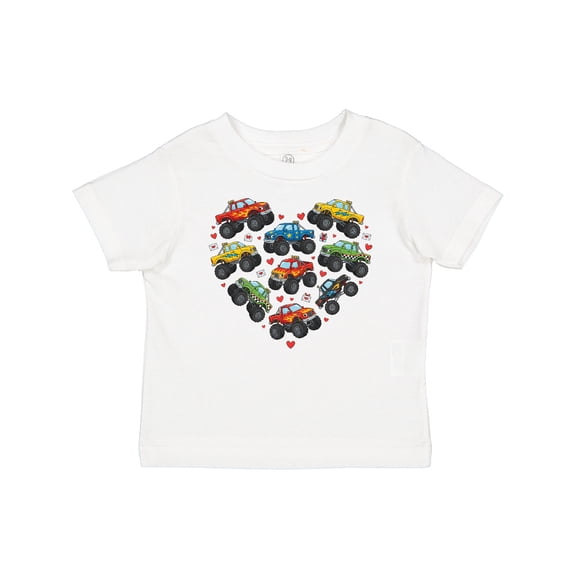 Inktastic Monster Truck Love Heart for Kids Boys or Girls Baby T-Shirt