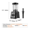 thumbnail image 3 of KFFKFF Commercial Countertop Blenders Blender 68-ounce smoothies shakes ，Black, 3 of 9