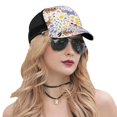 thumbnail image 5 of Picia Floral Puppy Pattern Trucker Hat,Baseball Cap,Sun Protection Cap,Stylish Headwear,Leisure Cap,Outdoor Sports Cap, 5 of 7