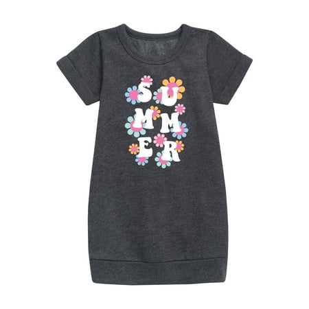 

Instant Message - Summer Flowers - Toddler & Youth Girls Fleece Dress