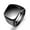 Black, variant on Unisex Stainless Steel Ring Smooth Plain Geometric Band European American Titanium Steel Casting Square Ring Durable