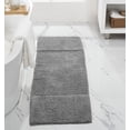 thumbnail image 6 of Better Trends 5 Piece Bathroom Rug Set, 100% Cotton, Extra Soft Tufted Bath Mat, Water Absorbent & Non Slip Bath Rug, (Gray) Granada Collection, 6 of 9