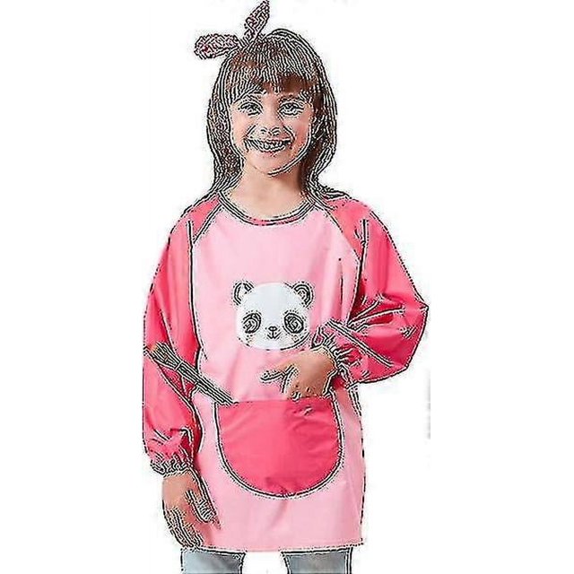 Delantal de pintura para niños, manga larga, con bolsillos, impermeable, de 3 a 12 años, L
