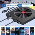 thumbnail image 2 of External CD/DVD Drive for Laptop, 6-in-1 USB 3.0 Slim DVD Player, CD ROM Burner, External Disk Drive, Compatible with Desktop Computers MacBook Windows Mac Linux Operating System, 2 of 7