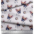 thumbnail image 2 of Soimoi Polyester Crepe Fabric Boston Terrier Dog Decor Fabric Printed Yard 52 Inch Wide, 2 of 3