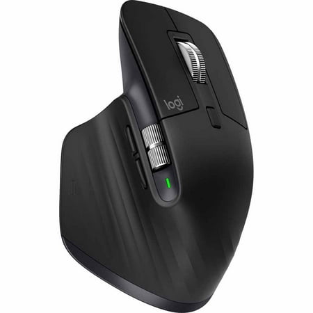 Logitech - MX Master 3 Advanced Wireless USB/Bluetooth Laser Mouse with Ultrafast Scrolling - Black