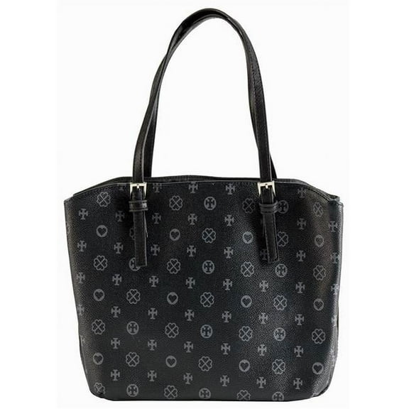 Matte Black Cross X-Large Faux Leather Bible Cover with Shoulder Straps