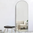 thumbnail image 6 of KDMLR Arched Full Length Floor Mirror 64"x21.1" Full Body Standing Mirror,Black, 6 of 7