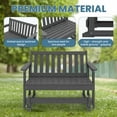 thumbnail image 3 of LOYALICE Outdoor Glider Rocking Chair,2 Person Bench Swings for Outside,HDPE All-Weather Resistant 2-Person Loveseat, Patio Glider with 660LBS Capacity for Backyard Garden Porch, Gray, 3 of 7