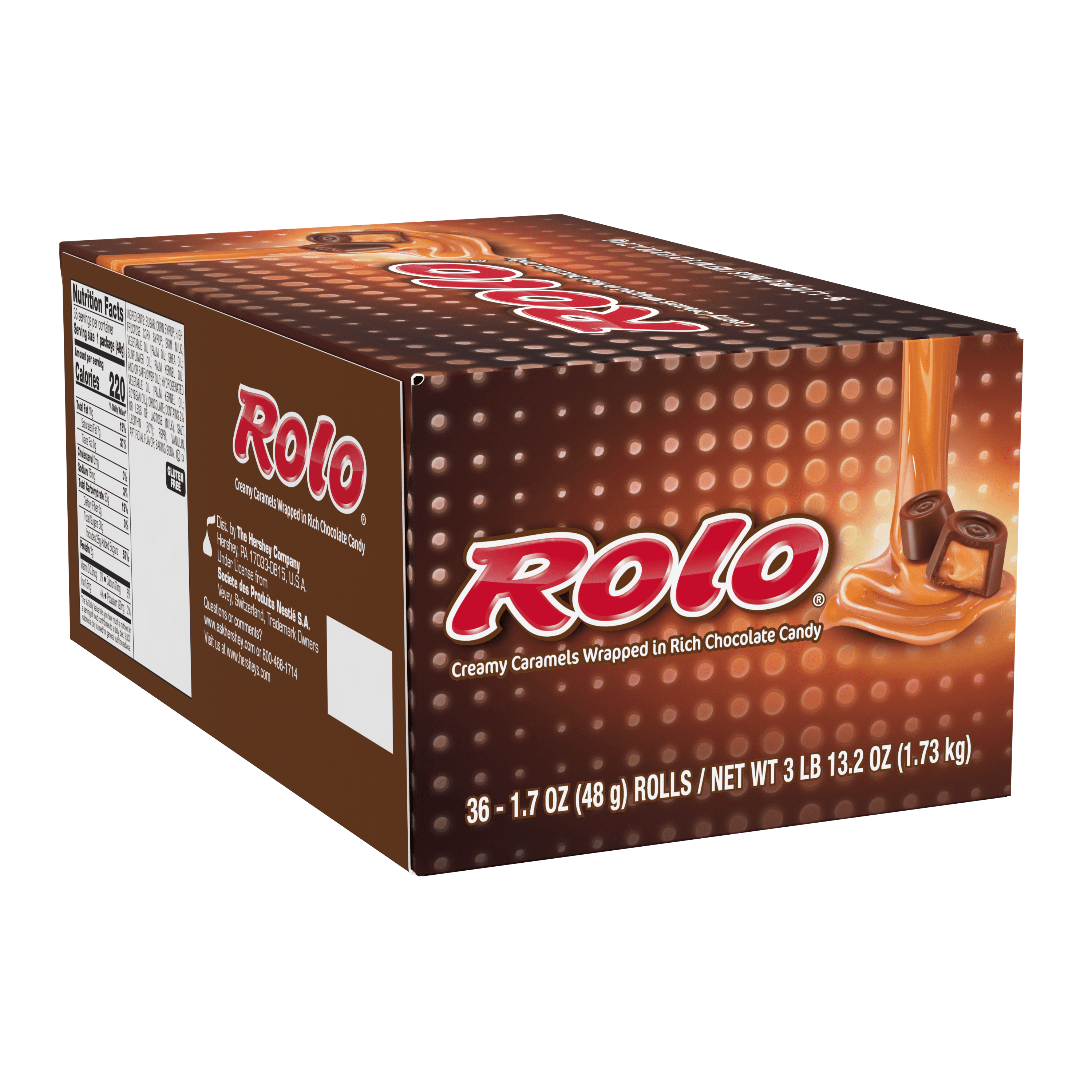 Rolo, Chewy Caramels in Milk Chocolate Candy, 1.7 Oz., 36 Count