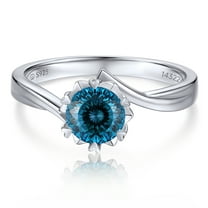 MomentWish Anniversary Ring for Women, 1Carat Moissanite Wedding Ring S925 Sterling Silver, December Birthstone Rings for Birthday Gift