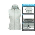 thumbnail image 7 of Little Donkey Andy Women's Lightweight Softshell Vest, Hooded Windproof Sleeveless Jacket for Golf Travel Hiking Running White L, 7 of 7