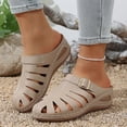 thumbnail image 6 of Bkhluea Women Caged Buckle Comfort Mules Slip On Adjustable Footwear For Daily Travel Outdoor Activities, 6 of 7