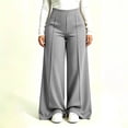 thumbnail image 5 of TEAJOPSUU Plus Size Yoga Pants for Women Wide Leg Stretchy High Waist Elastic Waisted Palazzo Pants Casual Daily Trousers XL-5XL Gray, 5 of 6