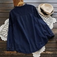 thumbnail image 4 of CONZONE Women's Summer Denim T-Shirts Short Sleeve Denim T Shirts for Women Casual V Neck Solid Color Lightweight Tees Soft Cozy Dailywear, 4 of 4