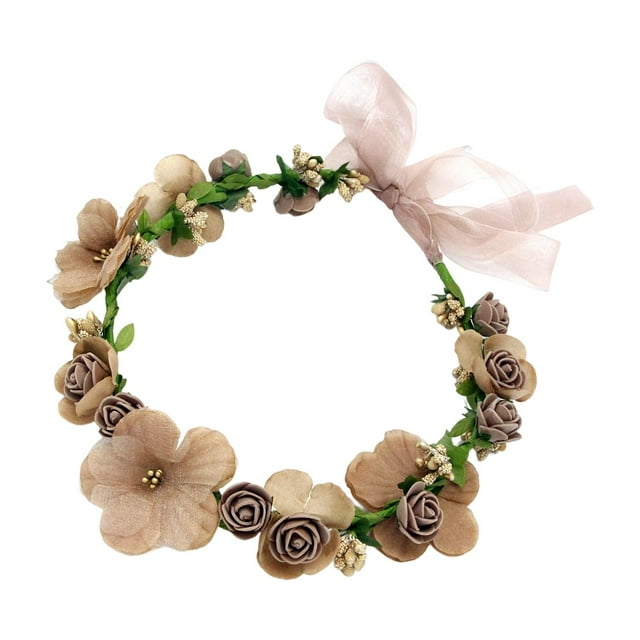 Boho Wreath Diadema Nupcial Mujer Chica Guirnalda de judías Hugo corona de pelo