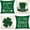 Green, variant on St Patricks Day Decorations Throw Pillow Covers 18x18 Set of 4 Scottish Tartan Plaid St Patricks Day Hat Farmhouse Classic Decorative Square Cushion Cases for Sofa Couch