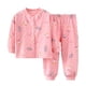 thumbnail image 2 of Conjuntos de blusas y camisas de manga larga y cuello redondo para niños, ropa de dormir para el hogar de dos piezas de color sólido con manga larga y cuello redondo para niñas, parte superior de poli, 2 of 5