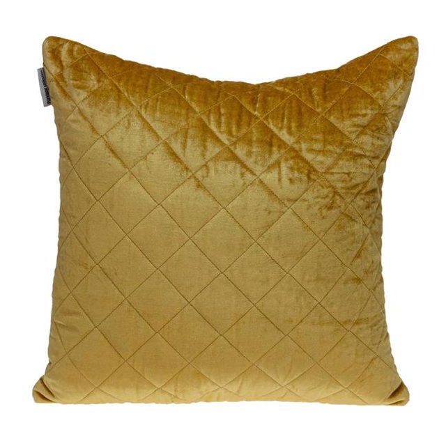 HomeRoots 402872 Diamant Tufté Ocre Transitionnel Carré Oreiller